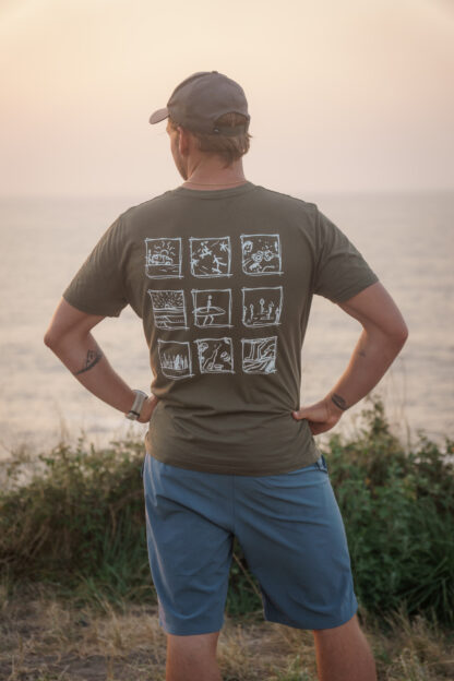 Tričko SURF-TRIP LAJF khaki