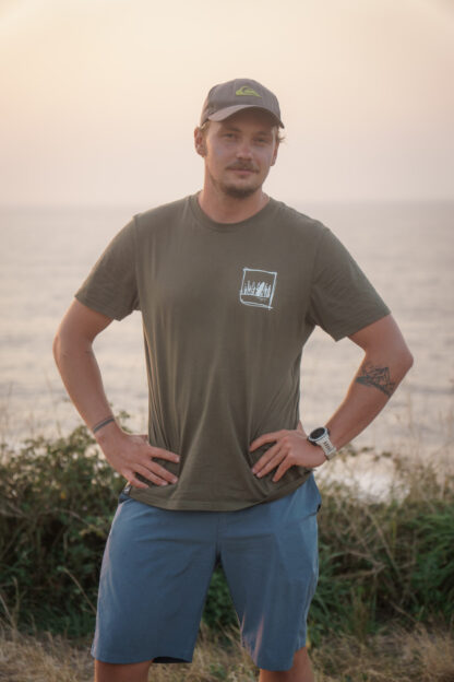 Tričko SURF-TRIP LAJF khaki - Obrázek 2