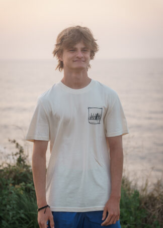 Tričko SURF-TRIP LAJF béžové